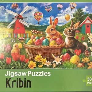 Colorful Easter Bunny Jigsaw Puzzle